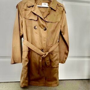 ZARA Camel Trench Coat with Belt